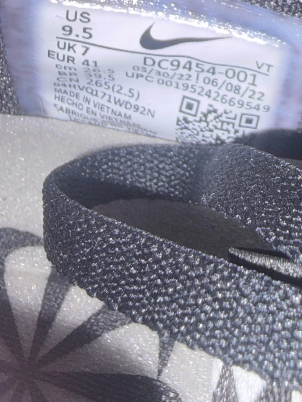 Nike Black Knit VaporMax-Style Air Cushion Sneakers